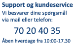 support og kundeservice